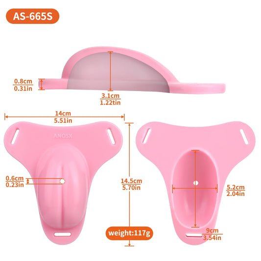 ANOSX Silicone Male Chastity Cage With Urethra Tube Male Chastity Belt Realistic Clitoris Cock Lock Strap On Sex Toys For Men