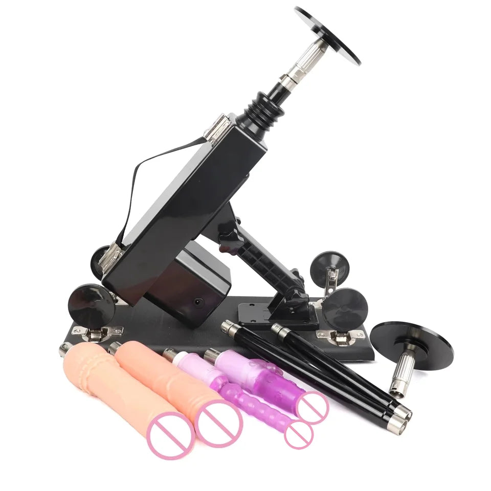 FREDORCH Automatic Sex Machine with Big Dildo Love Machine Masturbation Pumping Gun for Couple Men Adjustable Speed Sex Toys