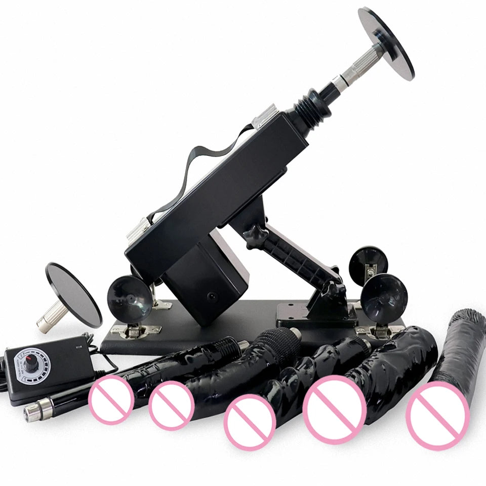 FREDORCH Automatic Sex Machine with Big Dildo Love Machine Masturbation Pumping Gun for Couple Men Adjustable Speed Sex Toys