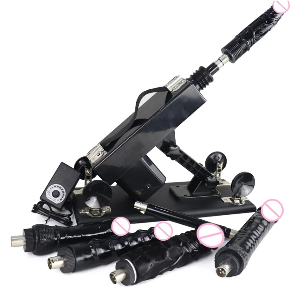 FREDORCH Automatic Sex Machine with Big Dildo Love Machine Masturbation Pumping Gun for Couple Men Adjustable Speed Sex Toys