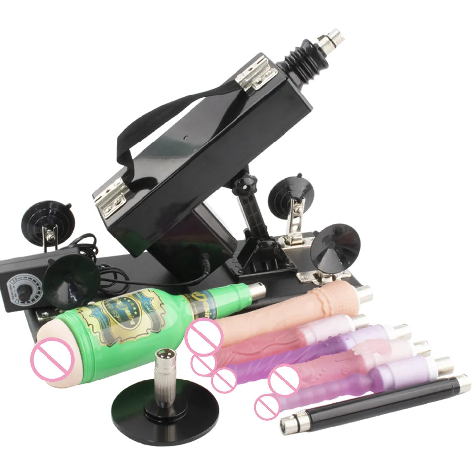 FREDORCH Automatic Sex Machine with Big Dildo Love Machine Masturbation Pumping Gun for Couple Men Adjustable Speed Sex Toys