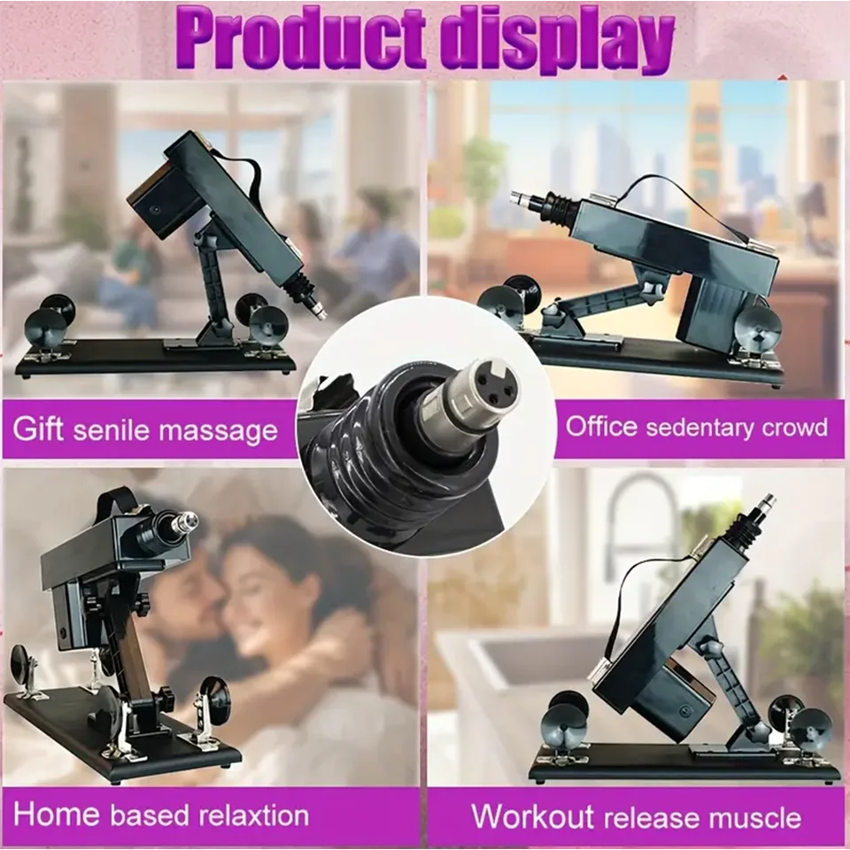 FREDORCH Automatic Sex Machine with Big Dildo Love Machine Masturbation Pumping Gun for Couple Men Adjustable Speed Sex Toys