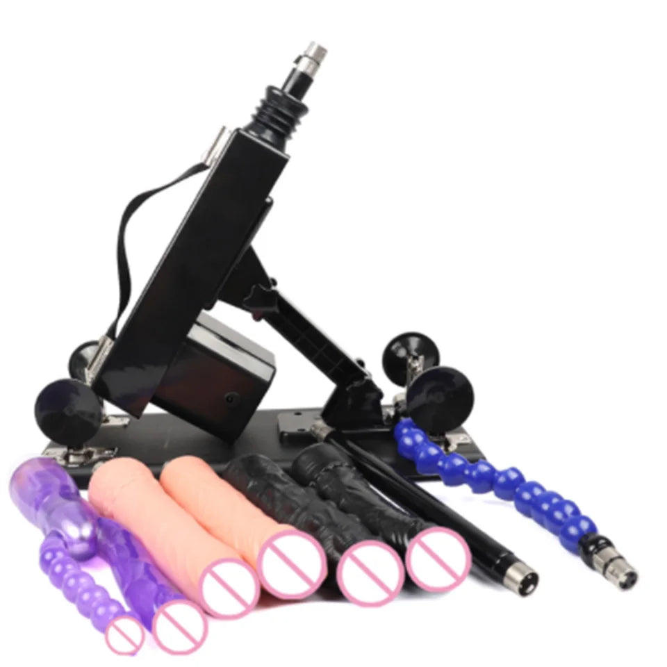 FREDORCH Automatic Sex Machine with Big Dildo Love Machine Masturbation Pumping Gun for Couple Men Adjustable Speed Sex Toys