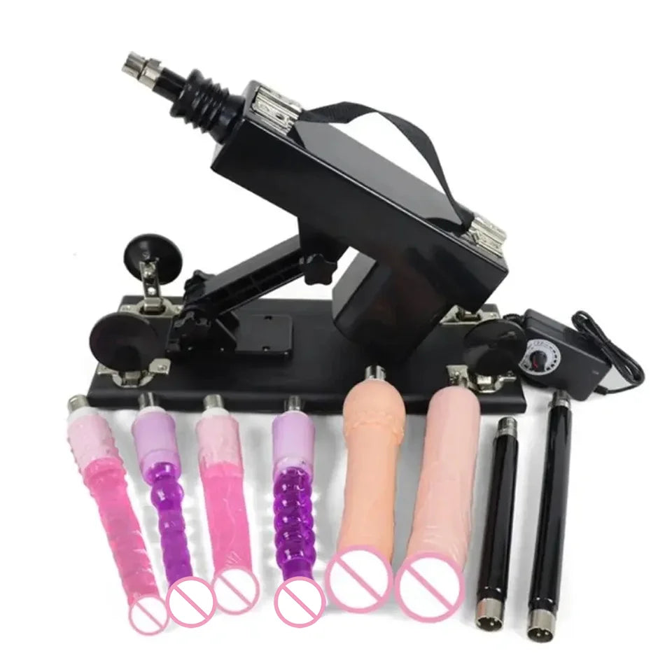 FREDORCH Automatic Sex Machine with Big Dildo Love Machine Masturbation Pumping Gun for Couple Men Adjustable Speed Sex Toys
