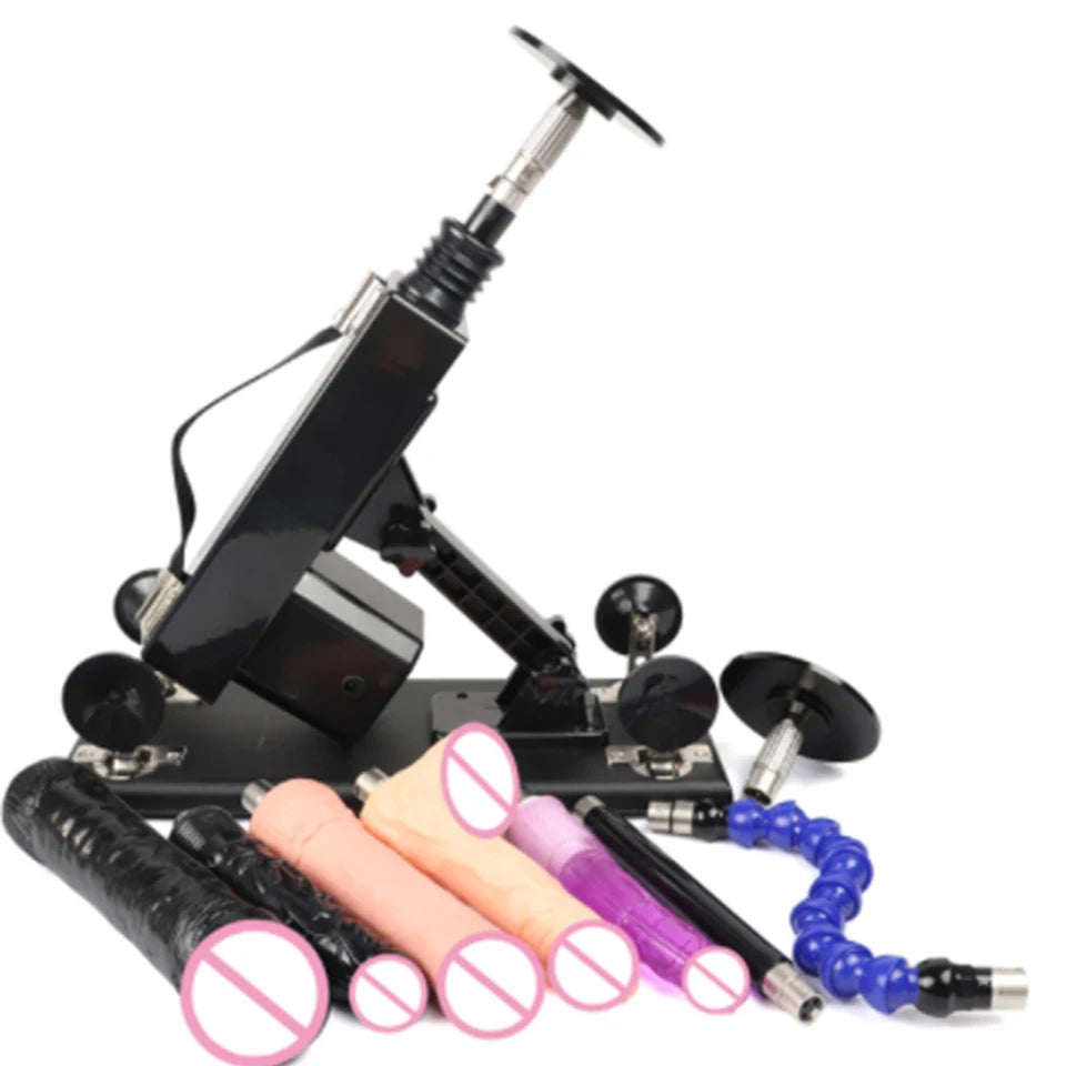 FREDORCH Automatic Sex Machine with Big Dildo Love Machine Masturbation Pumping Gun for Couple Men Adjustable Speed Sex Toys