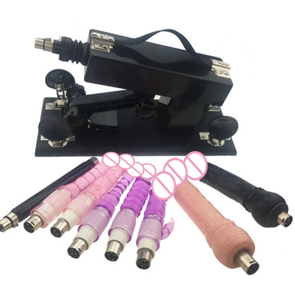 FREDORCH Automatic Sex Machine with Big Dildo Love Machine Masturbation Pumping Gun for Couple Men Adjustable Speed Sex Toys