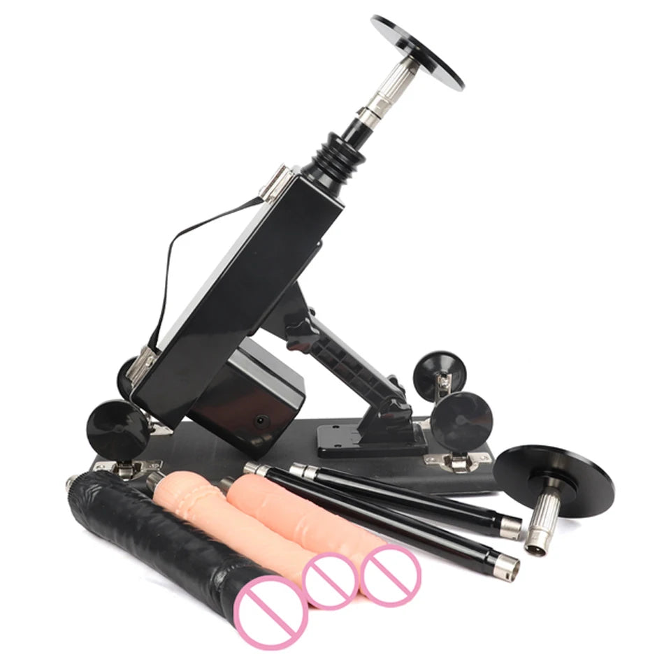 FREDORCH Automatic Sex Machine with Big Dildo Love Machine Masturbation Pumping Gun for Couple Men Adjustable Speed Sex Toys
