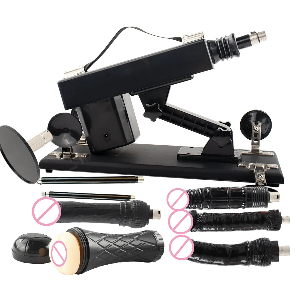 FREDORCH Automatic Sex Machine with Big Dildo Love Machine Masturbation Pumping Gun for Couple Men Adjustable Speed Sex Toys