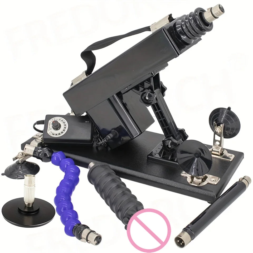 FREDORCH Automatic Sex Machine with Big Dildo Love Machine Masturbation Pumping Gun for Couple Men Adjustable Speed Sex Toys