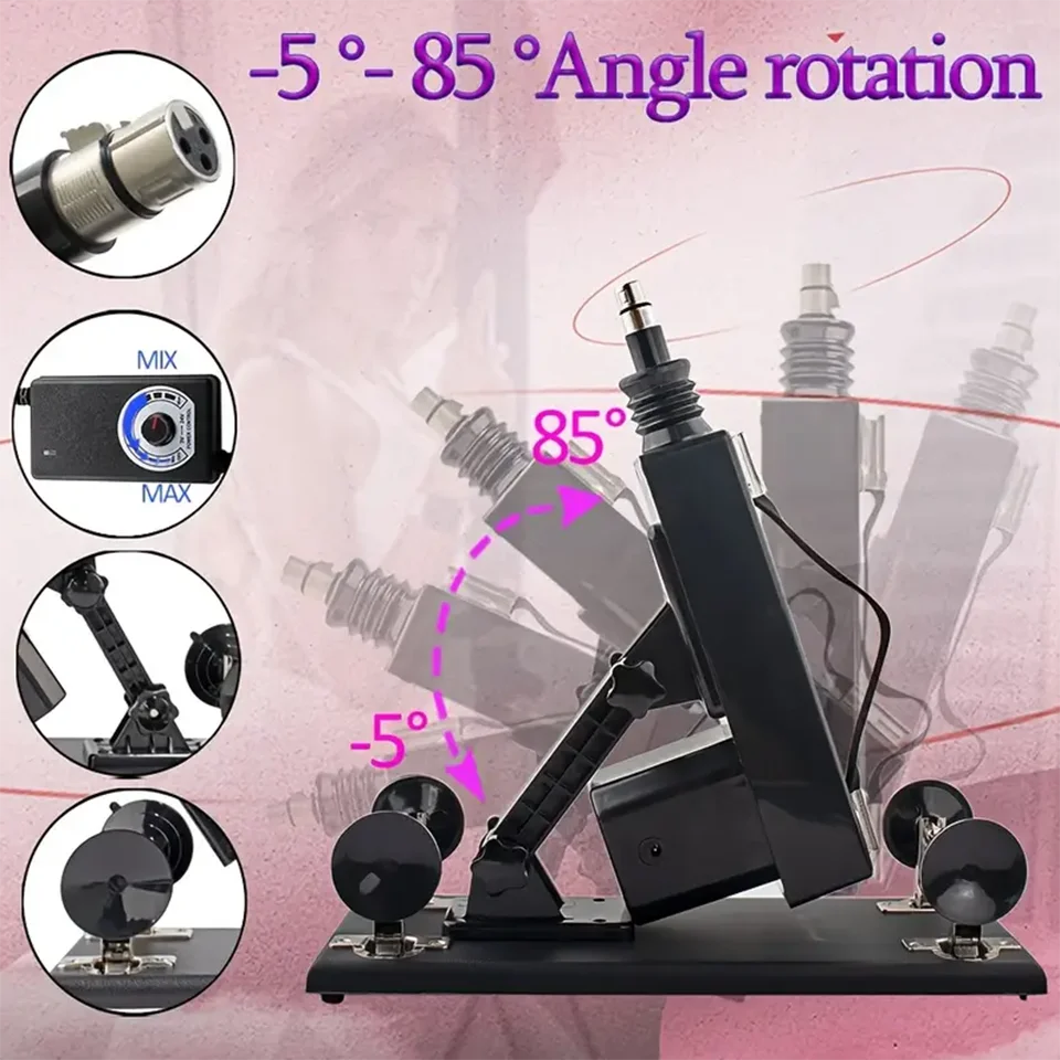 FREDORCH Automatic Sex Machine with Big Dildo Love Machine Masturbation Pumping Gun for Couple Men Adjustable Speed Sex Toys